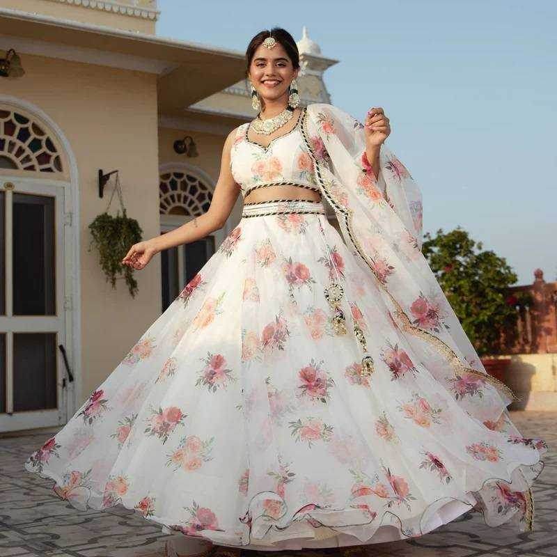 Net Designer Lehenga Choli Navratri Chaniya Choli - MYLUXURY LANE ENTERPRISE
